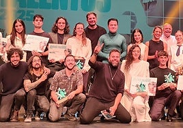 Algunos de los premiados durante la gala final.