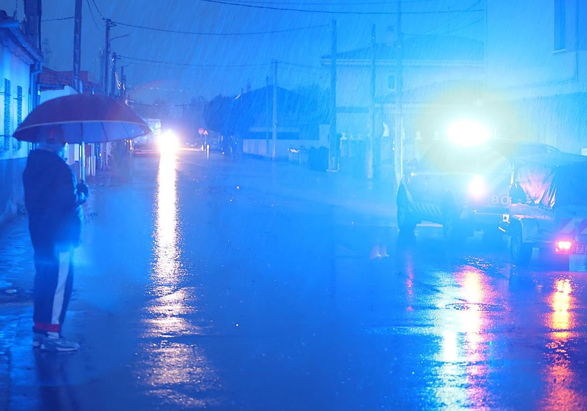 Imagen de archivo de fuertes lluvias en la provincia de Salamanca.