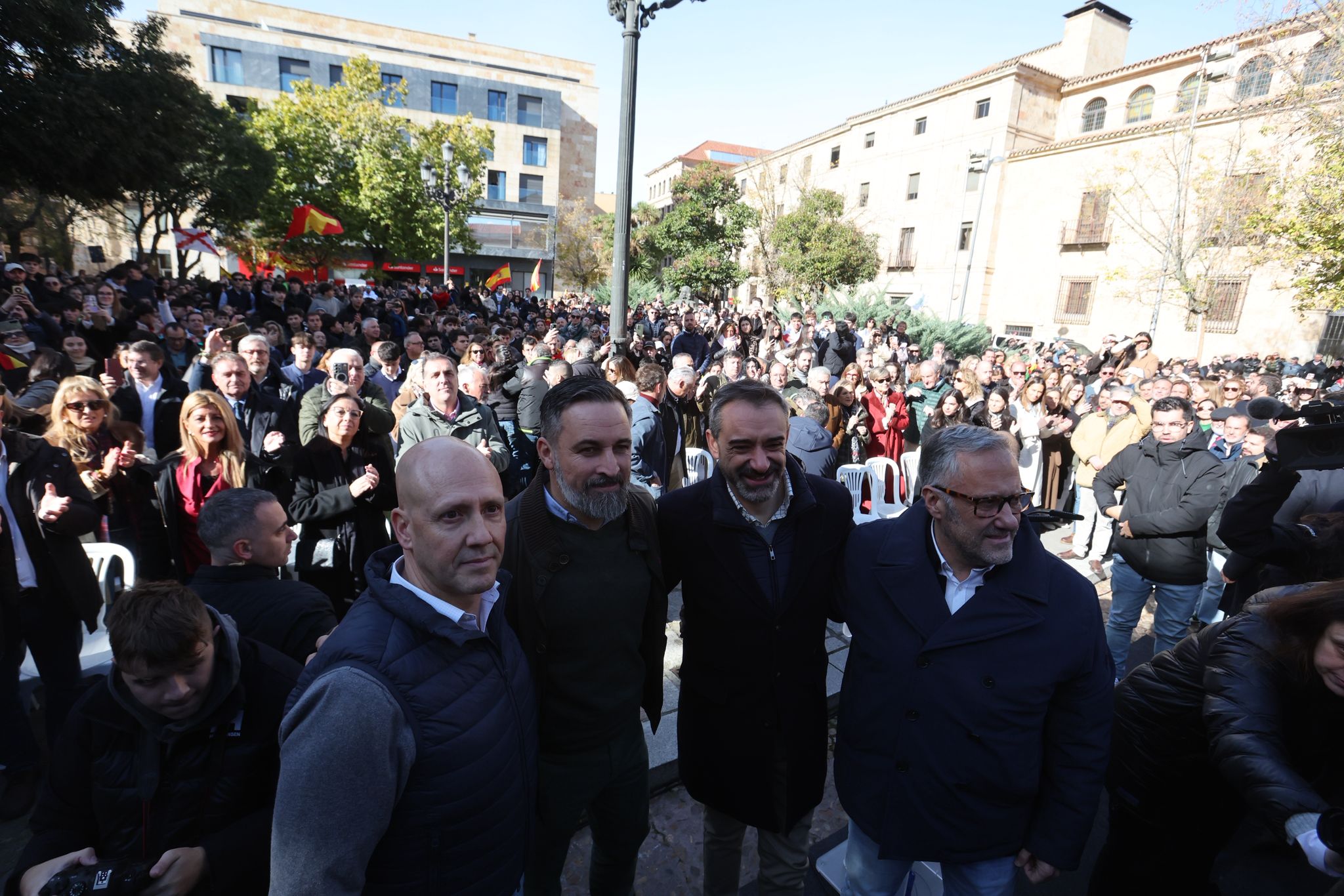 El acto de Santiago Abascal, líder de Vox, en Salamanca, en imágenes