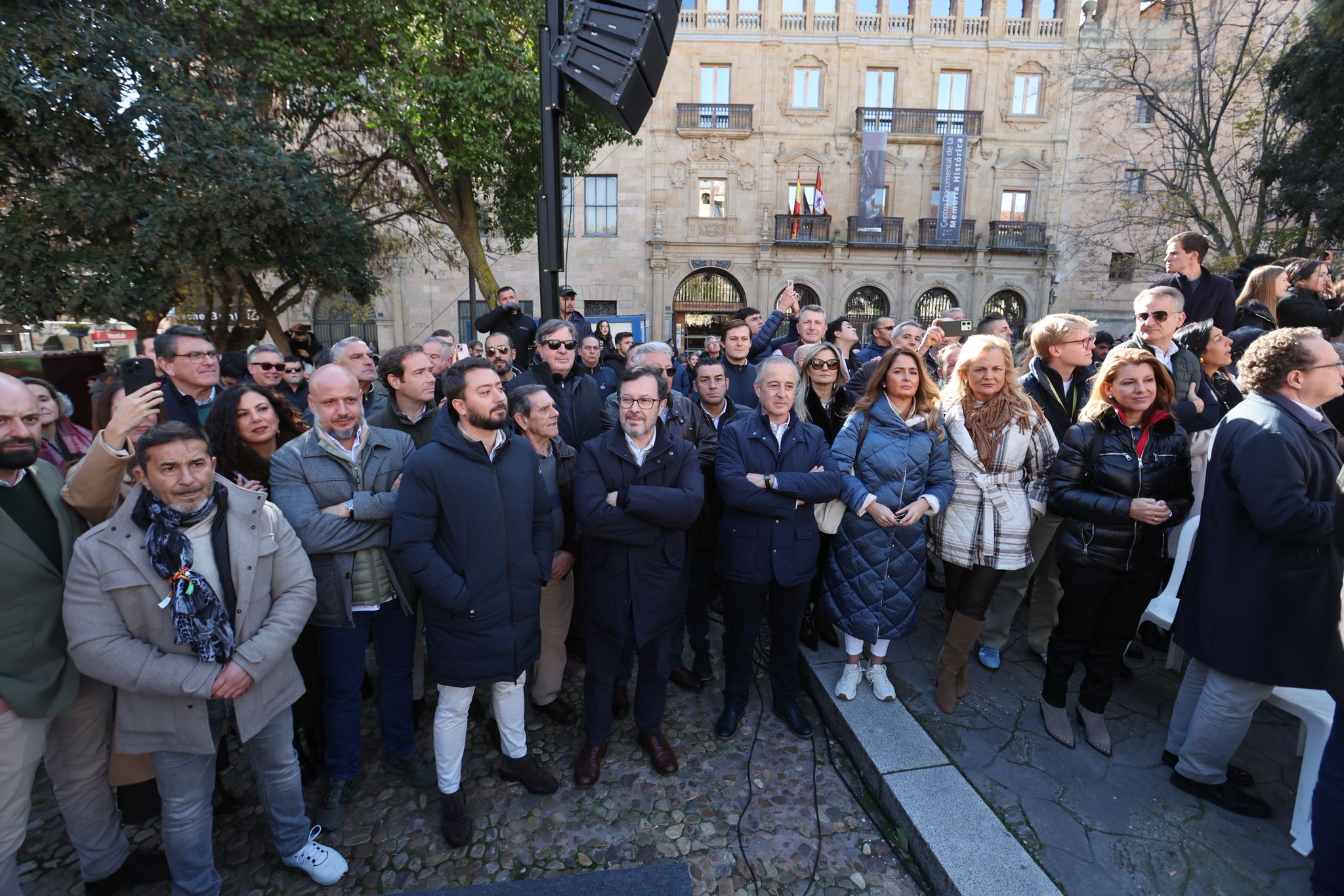El acto de Santiago Abascal, líder de Vox, en Salamanca, en imágenes