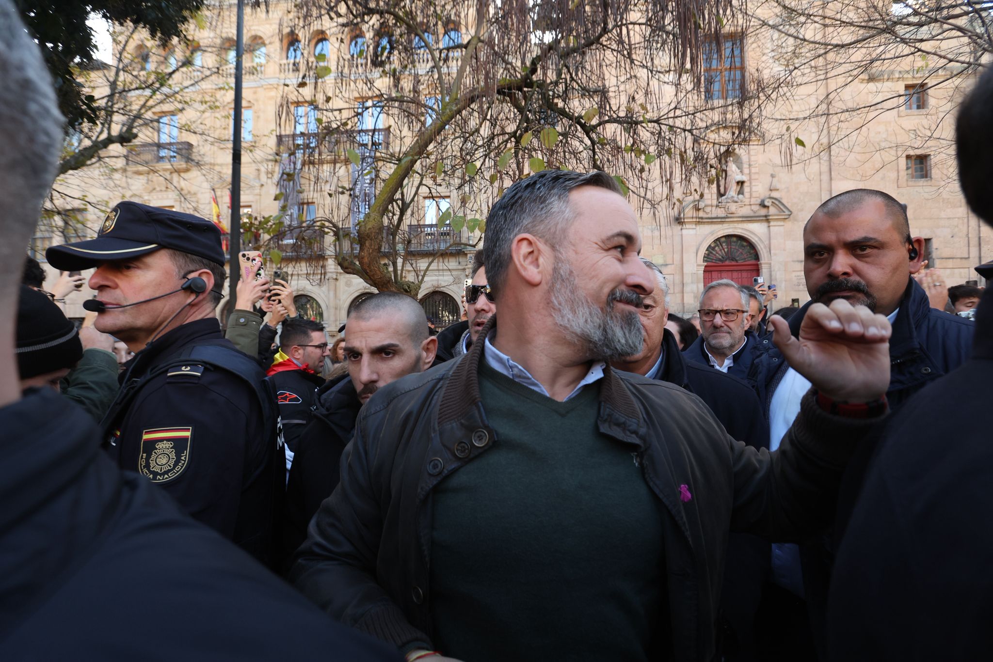 El acto de Santiago Abascal, líder de Vox, en Salamanca, en imágenes