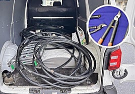 Pillados robando cable en Salamanca con las tijeras en la mano: tres detenidos cortando línea telefónica