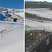 Aspecto de las pistas de debutantes el jueves y el de este sábado.