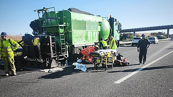 Atropellado un operario de carreteras en las obras de la autovía de Salamanca a Valladolid en el quinto accidente de la mañana