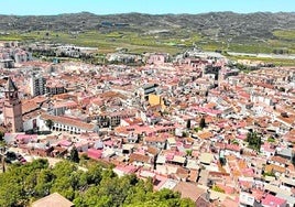 Panoramablick von der Festung aus über Vélez-Málaga.