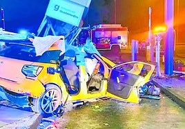 Fahrzeug nach dem Unfall am Sonntag in Casabermeja.