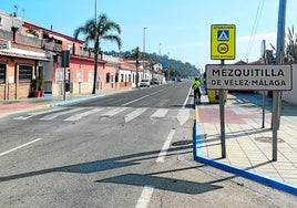 Die alte N-340 in Mezquitilla an der Ortsgrenze zwischen Vélez-Málaga und Algarrobo Costa.