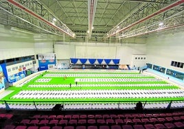 Todesopfer. Schließung der im Palacio de Hielo in Madrid eingerichteten Leichenhalle am 22. April 2020.