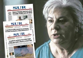 Dateibild von Dolores Vázquez und ein Teil der SUR-Berichterstattung über das Mordverbrechen zu jener Zeit.