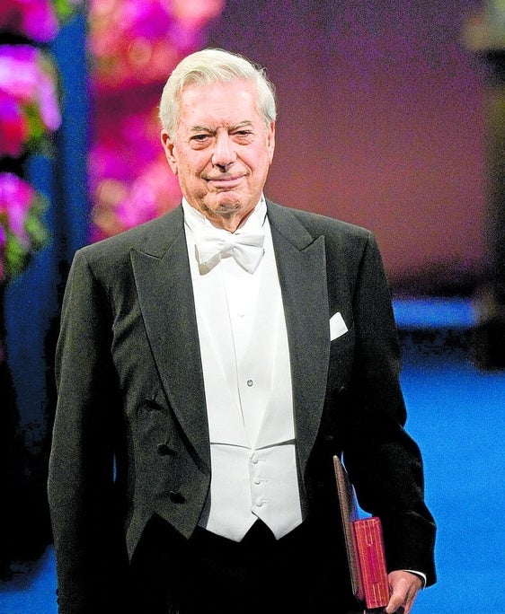 Vargas Llosa beim Empfang des Literatur-Nobelpreises 2010.