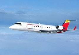 Flugzeug von Air Nostrum, der Franchise-Airline von Iberia.