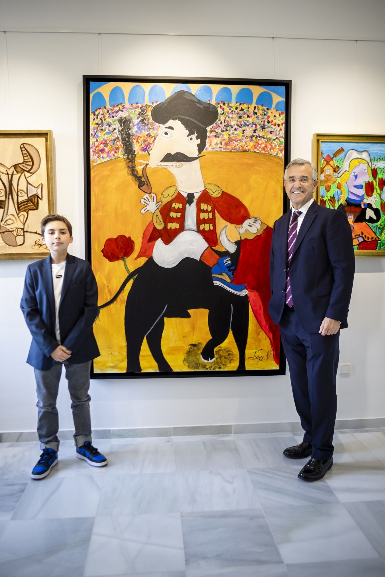 Zwölfjähriger Künstler Rafa B. zeigt großformatige Werke in seiner neuen Ausstellung in Estepona