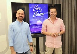 Bürgermeister Óscar Medina (r.) und Fest-Stadtrat Salvador Escudero stellten das Programm vor