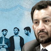 Scheich Al-Thani, rechts, und seine drei Söhne vor Gericht.