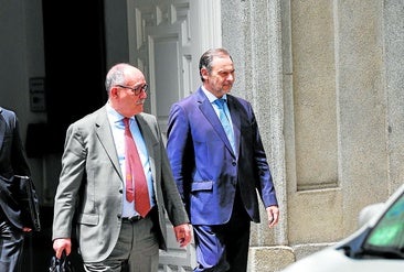 x-Verkehrsminister José Luis Ábalos am Montag beim Verlassen des Obersten Gerichtshofs.