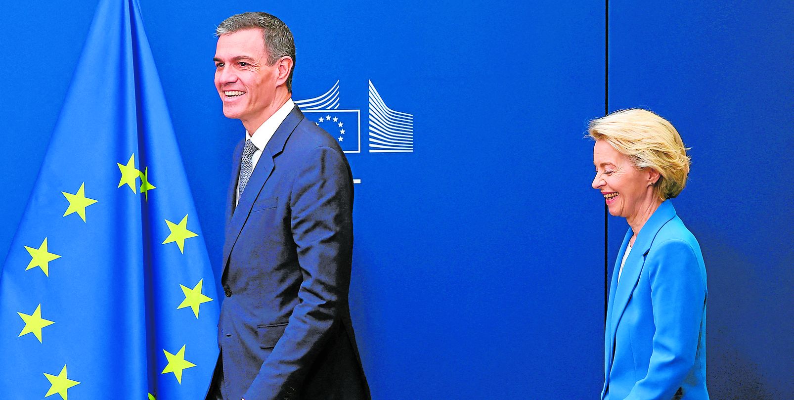 Pedro Sánchez und Ursula von der Leyen bei einem Traffen am 28. Mai in Brüssel.