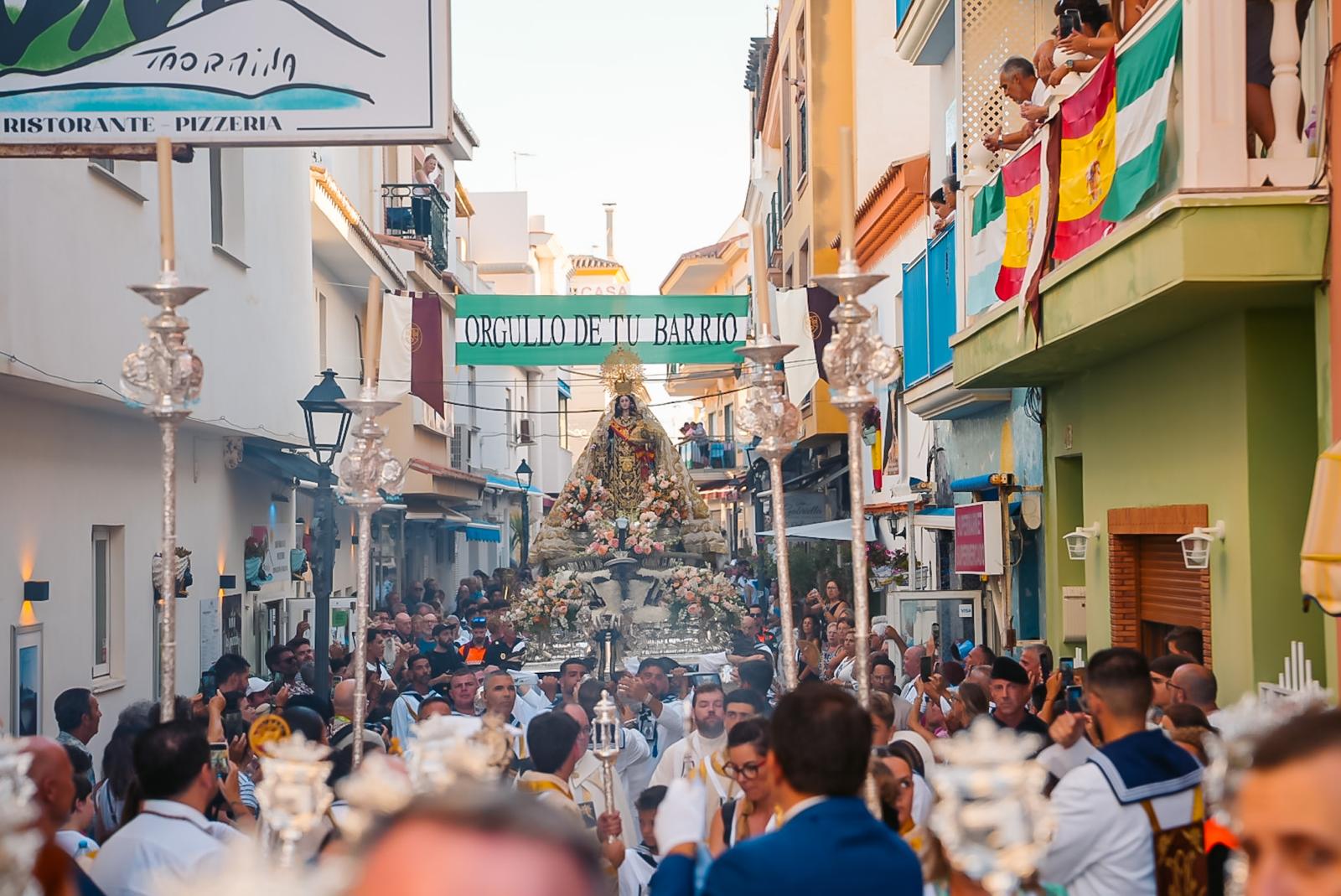 Procesión de la Virgen del Carmen en La Carihuela.