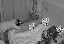 Eine Überwachungskamera hat den Eindringling gefilmt.