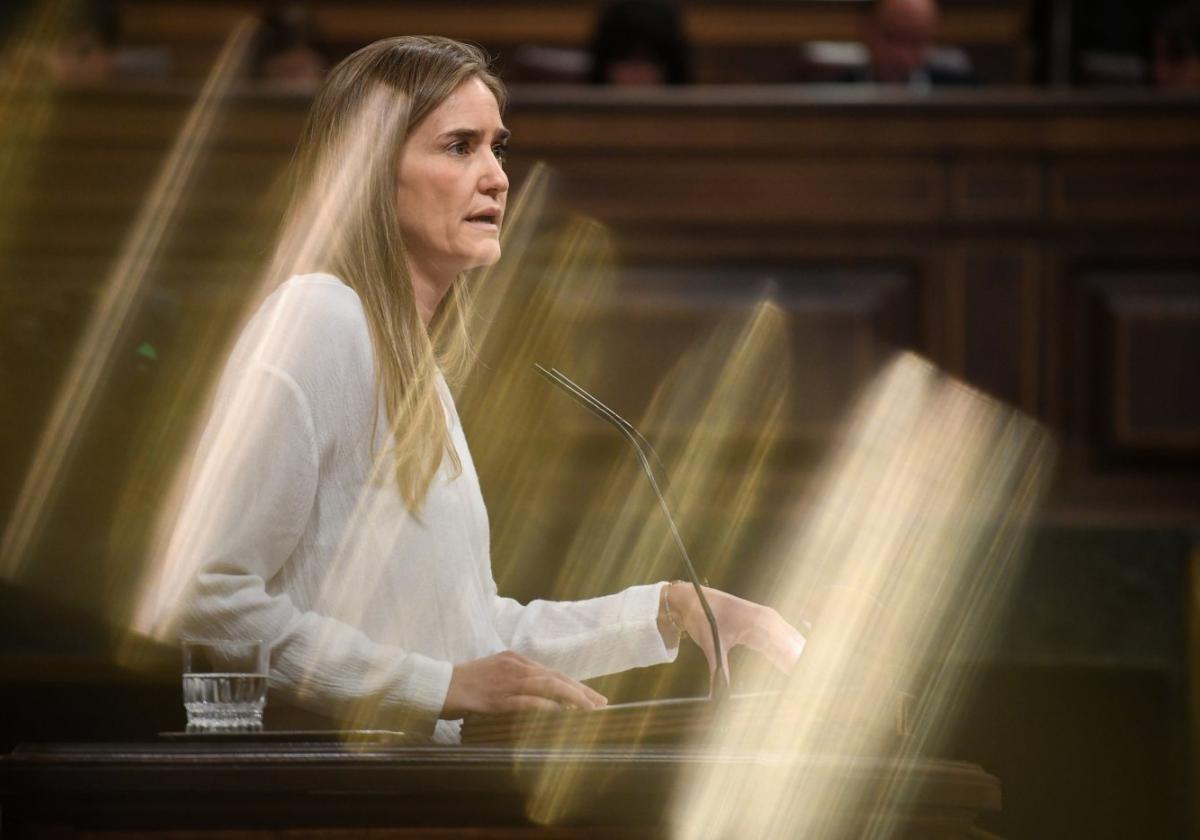 Die Ministerin für den ökologischen Wandel, Sara Aagesen, gestern im Parlament.