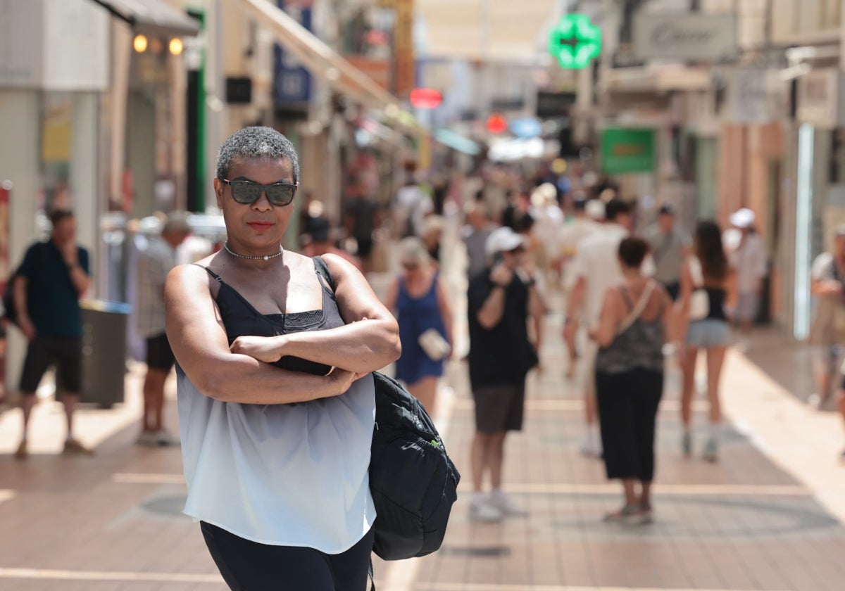 Suzette Moncrief in der Calle San Miguel im Zentrum von Torremolinos.