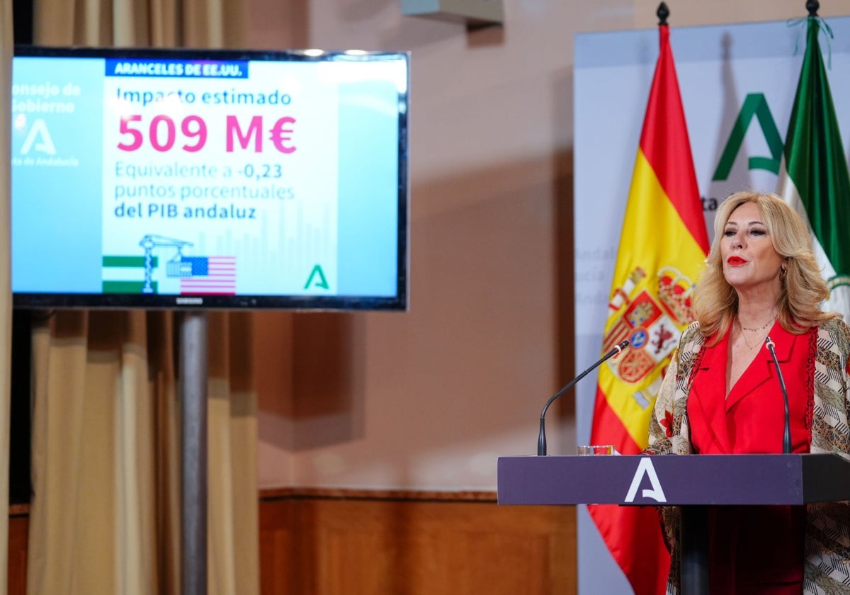 Wirtschaftsministerin Carolina España diesen Montag nach der letzten Kabinettsrunde der Legislatur-Periode.