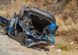 Eines der an dem Unfall beteiligten Autos.