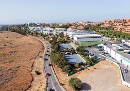 Luftaufnahme des Bereichs, in dem die Arbeiten durchgeführt werden sollen.