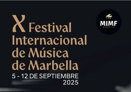 Plakat für das 10. Internationale Musikfestival in Marbella.