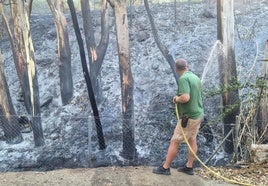 Nachlöscharbeiten heute Vormittag.