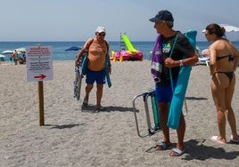 Der Strand während der Sperrung.