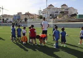 Training auf dem neuen Platz.