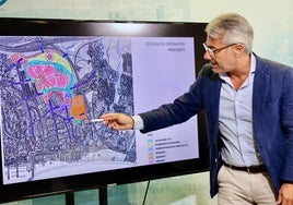 Der Stadtbaurat stellte den Plan des neu zu schaffenden Viertels in Arroyo Segundo vor.