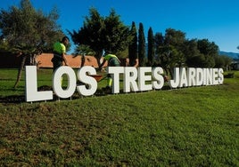 Arbeiten im Park Tres Jardines in San Pedro Alcántara.