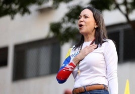 Die venezolanische Oppositionsführerin und Friedensnobelpreisträgerin María Corina Machado.