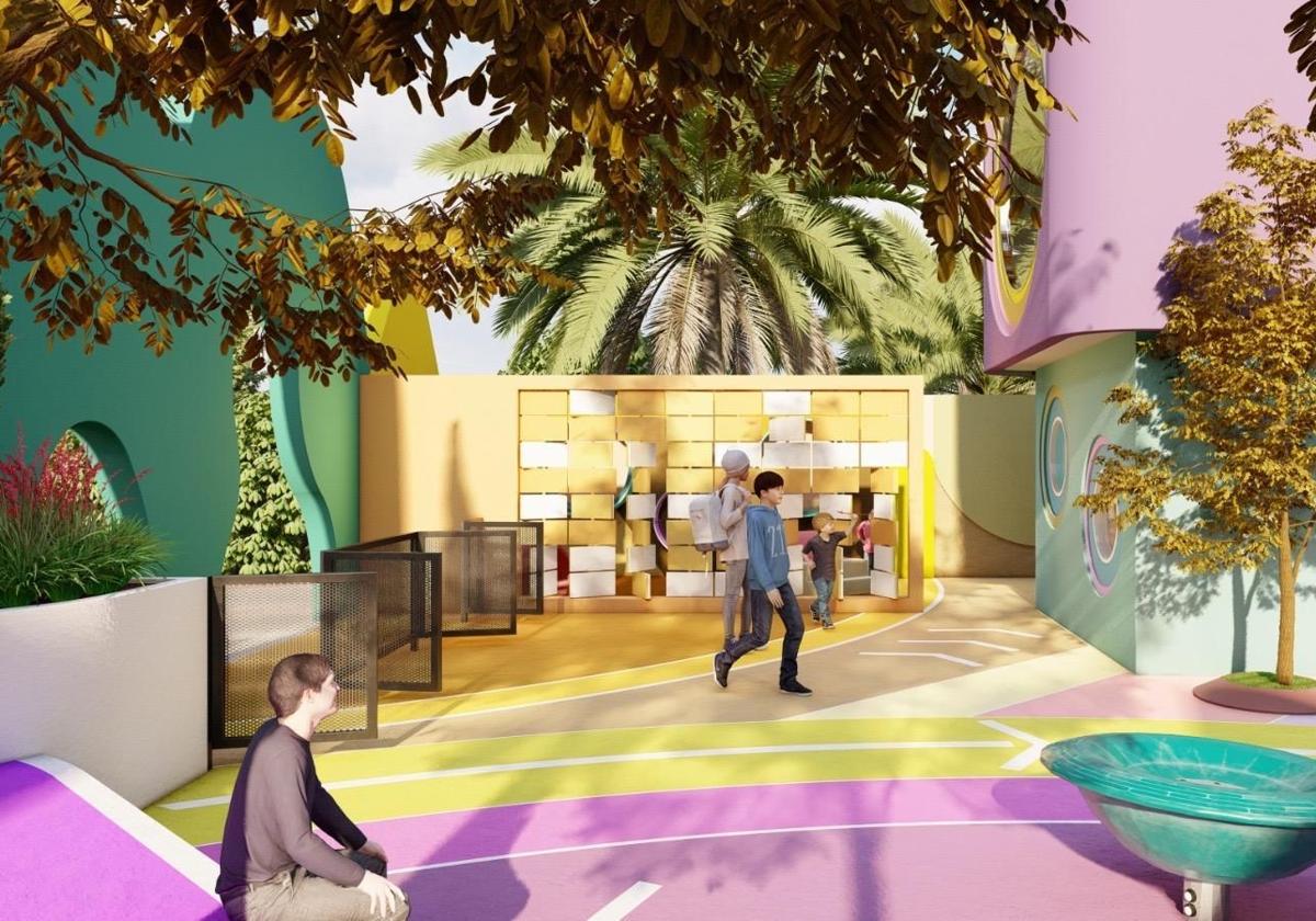 Grafik des zukünftigen Parks für Kinder mit Neurodivergenz in Almuñécar.