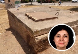 In diesem Abwasserschacht im Stadtteil Teatinos wurde die Leiche von Angela (kleines Foto) gefunden.