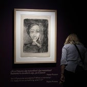 'Françoise sobre fondo gris', eines der Werke der Ausstellung der Casa Natal.