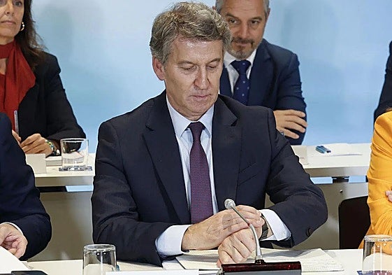 Feijóo leitete die gestrige Sitzung des nationalen Exekutivausschusses der PP.