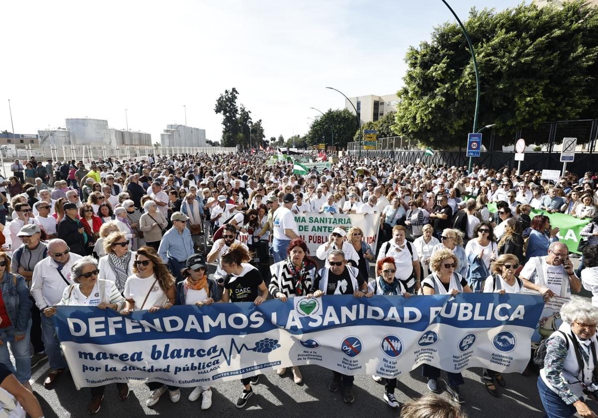 Demonstrationszug in Málaga