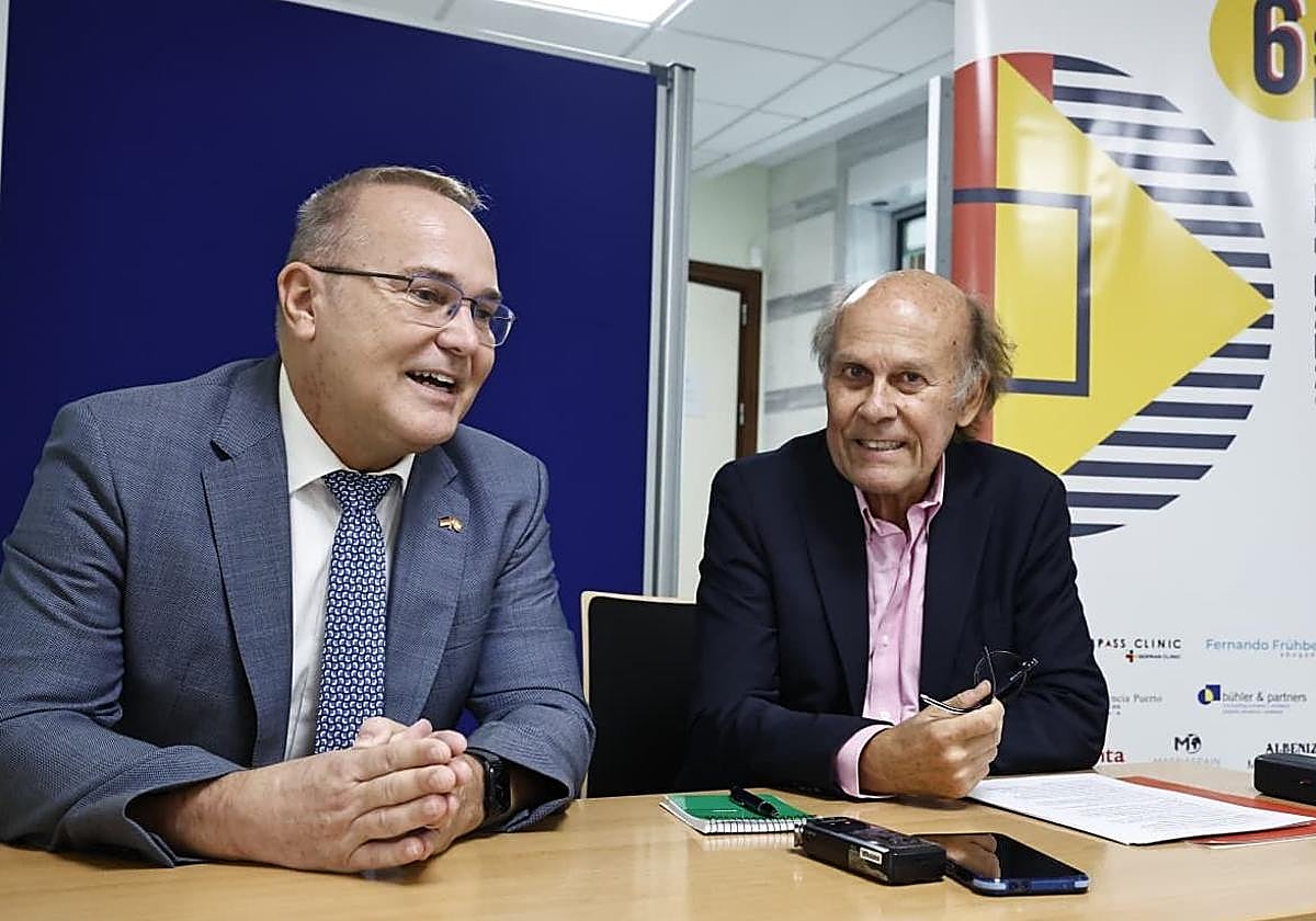 Franko Stritt und Uwe Scheele bei der Präsentation der Deutschen Filmwoche.