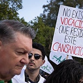 Ein Transparent bei einer der letzten Demonstrationen.