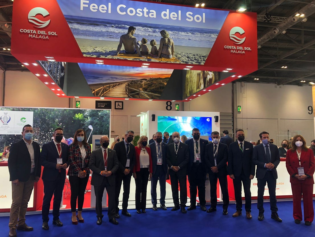 Representatives of the tourism industry in Andalucía and the Costa del Sol at the World Travel Market 2021 in London.