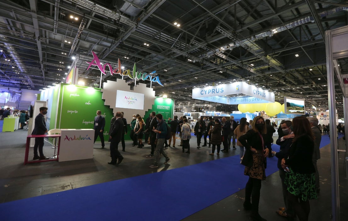 Representatives of the tourism industry in Andalucía and the Costa del Sol at the World Travel Market 2021 in London.