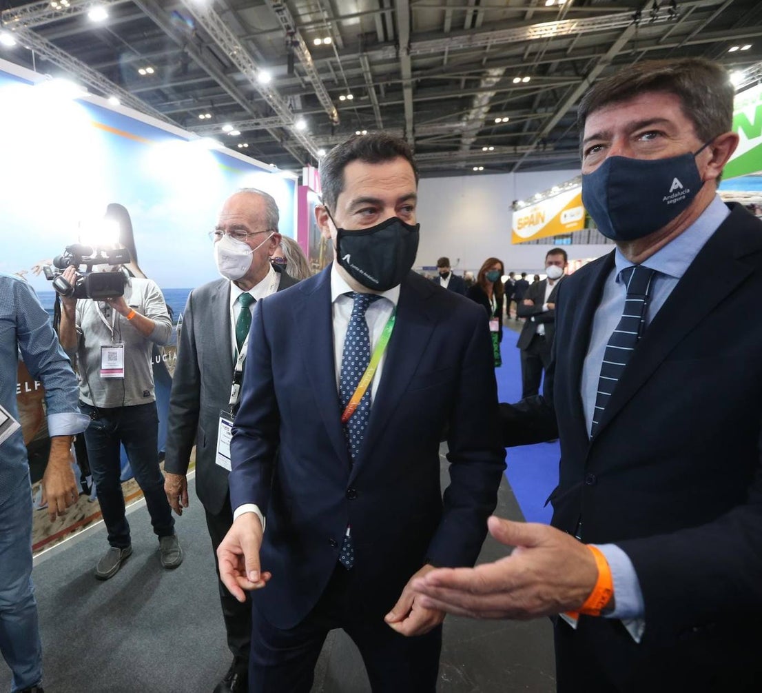 Representatives of the tourism industry in Andalucía and the Costa del Sol at the World Travel Market 2021 in London.