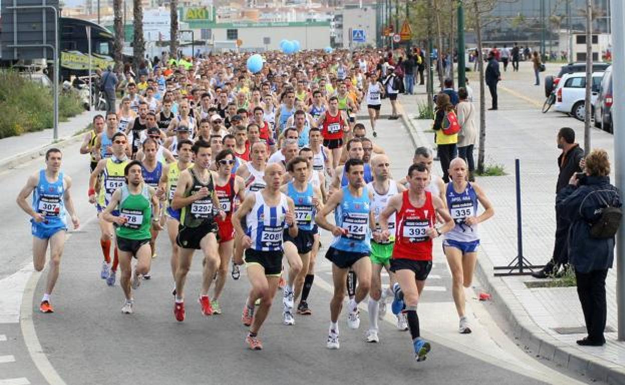 Runners Prepare To Take To The Streets For The Malaga Half Marathon 