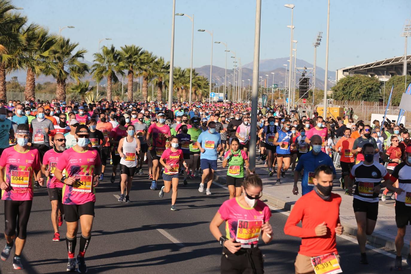 Almost 7,000 people participated in the Malaga half marathon on Sunday.