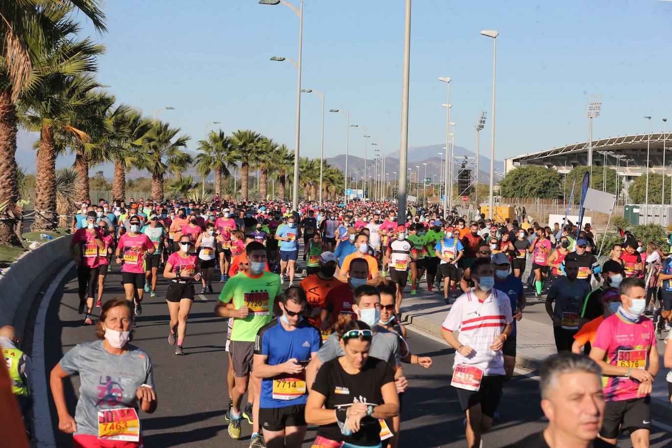 Almost 7,000 people participated in the Malaga half marathon on Sunday.