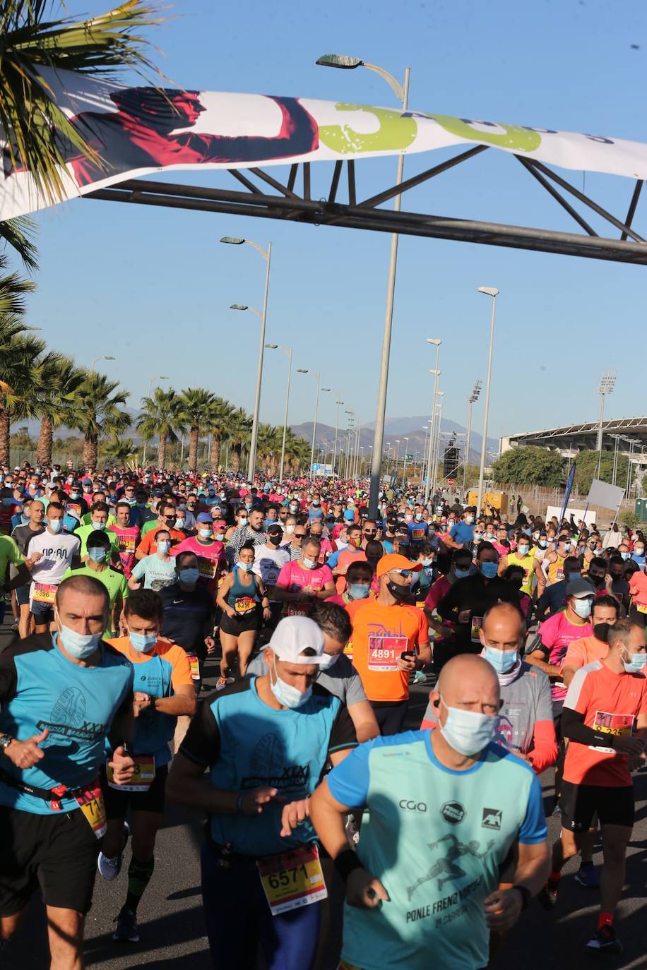 Almost 7,000 people participated in the Malaga half marathon on Sunday.