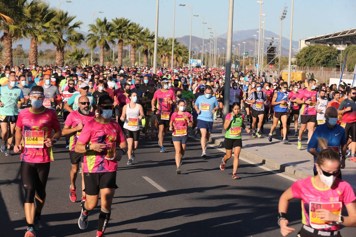 Almost 7,000 people participated in the Malaga half marathon on Sunday.