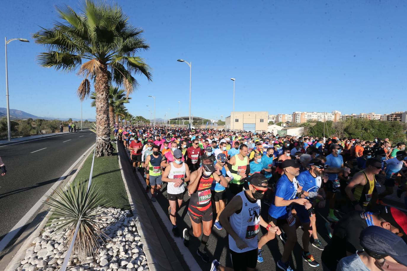 Almost 7,000 people participated in the Malaga half marathon on Sunday.